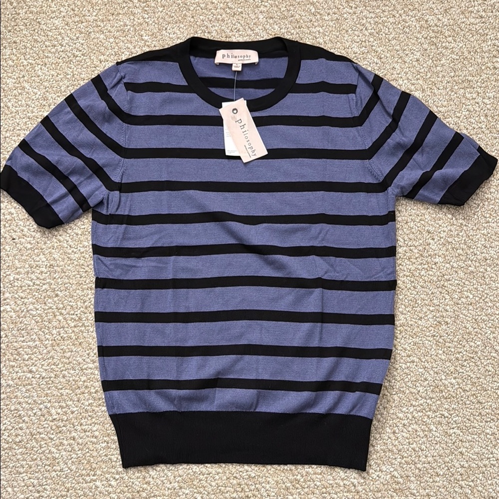Philosophy Striped Knit Top